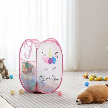 TECHMILLY Collapsible Mesh Pop Up Laundry Hamper - Image 6