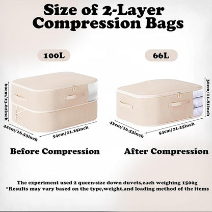 Compression Storage Bags for Bedding, 2 Pack Large Vacuum Sealer Bags - Image 2