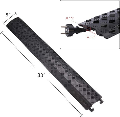 Small 1 Piece - Floor Cord Cover Cord Protector Drop Over Drop Trak Cable Ramp - Image 2
