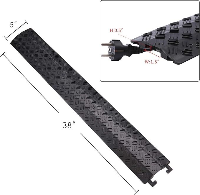 Small 3 Pack - Floor Cord Cover Cord Protector Drop Over Drop Trak Cable Ramp - Image 2