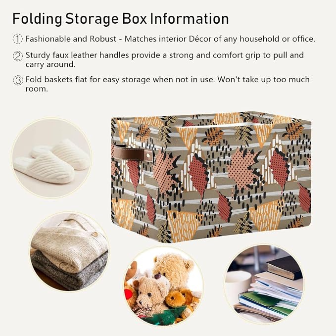 ZAZYXTJ Memphis Storage Basket for Shelves Open Storage Bin 2Pack | Foldable - Image 5