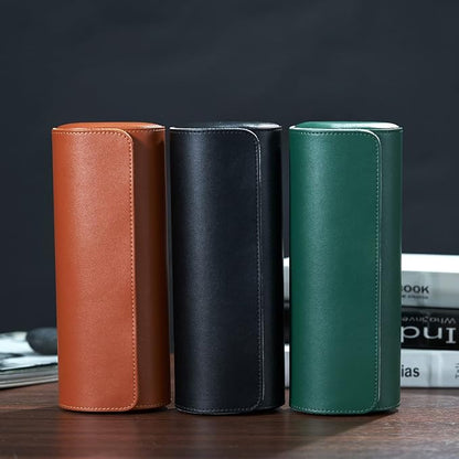MR.OKAY 3 Watch Travel Case- Classic Leather Watch Case - Image 5