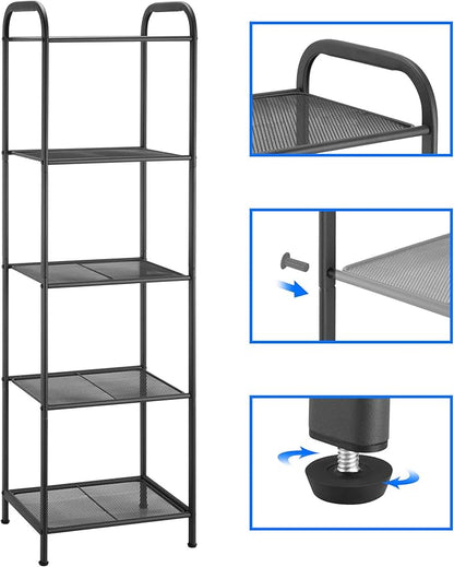 MAX Houser Storage Rack with Shelf, Industrial Style Extendable Plant Stand - Image 4