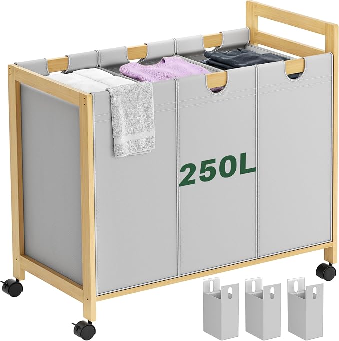 Homykic 250L Laundry Sorter Cart by Homykic
