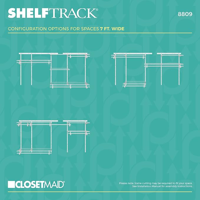 ClosetMaid ShelfTrack Wire Closet Organizer System, Adjustable from 5 to 8 Ft. - Image 6
