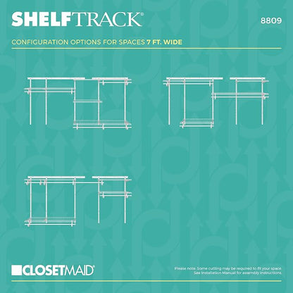 ClosetMaid ShelfTrack Wire Closet Organizer System, Adjustable from 5 to 8 Ft. - Image 6