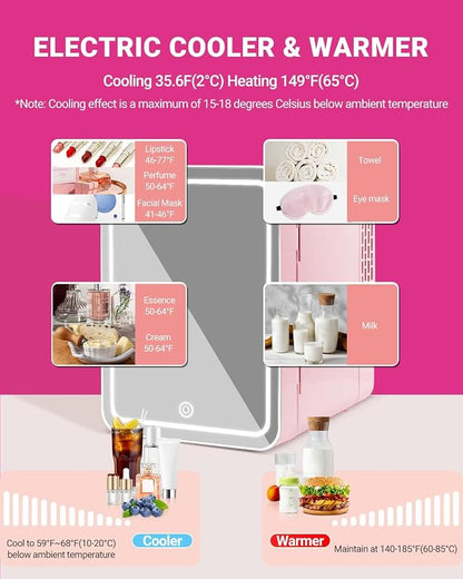 4-Liter Pink Portable Mini Fridge - Image 2