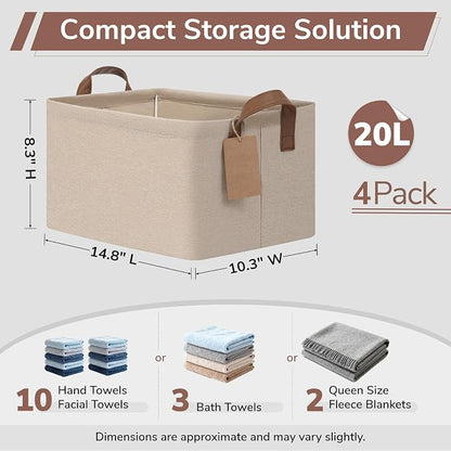 CHICVITA 4 Pack Storage Baskets - Image 3