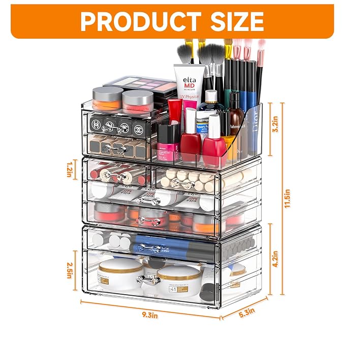 Acrylic Clear Make up Organizers And Storage - Image 3