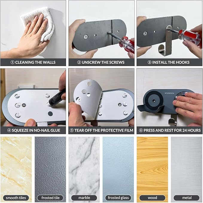 simpletome Hair Dryer Holder Wall Mount - Image 5