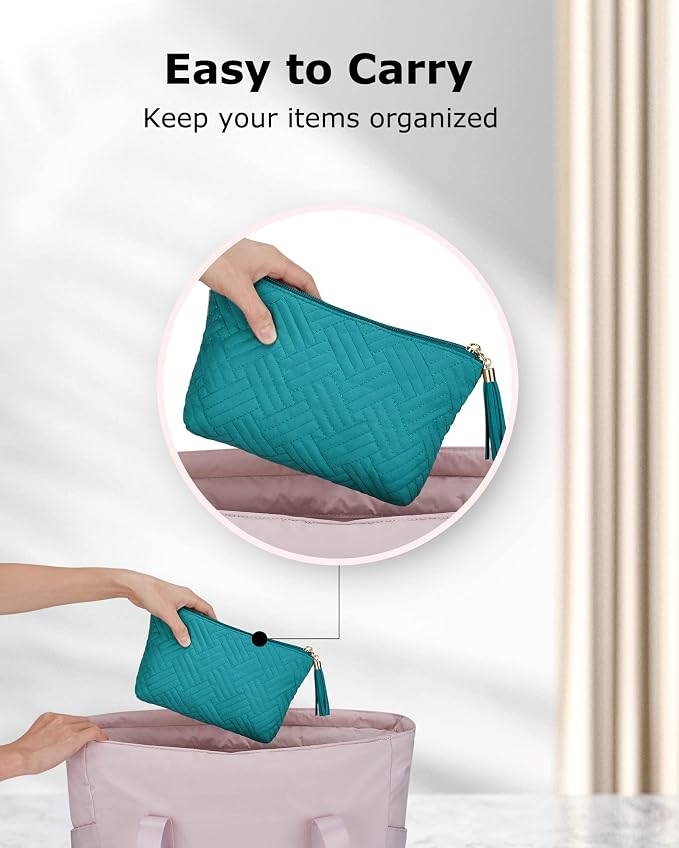 BAGSMART Small Makeup Bag, Elegant Cosmetic Pouch - Image 6