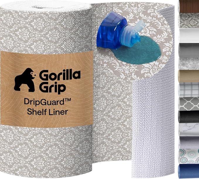 GORILLA GRIP DripGuard Shelf Liner, Non-Adhesive Drawer and Kitchen Cabinet by Unknown