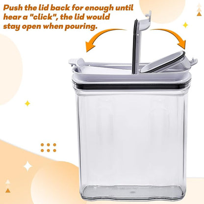 FreshKeeper Cereal Containers Storage Set, Airtight Food Storage Container - Image 5