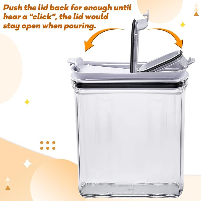 FreshKeeper Cereal Containers Storage Set, Airtight Food Storage Container - Image 5