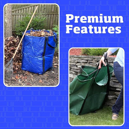 DURASACK Heavy Duty Home and Yard Bags, Gingham Blue - Image 6