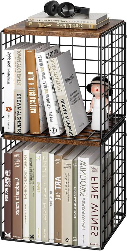 Dmevkic 2 Cube DIY Stackable Small Bookcase, Bookshelf - Image 8