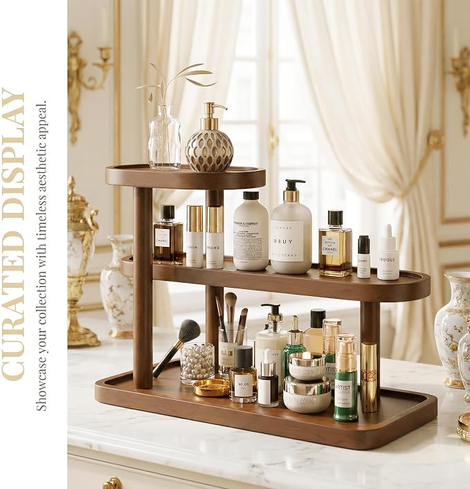 GDQ Wooden Display Organizer Stand, Perfume Organizer, Tea Set, Open Design - Image 6