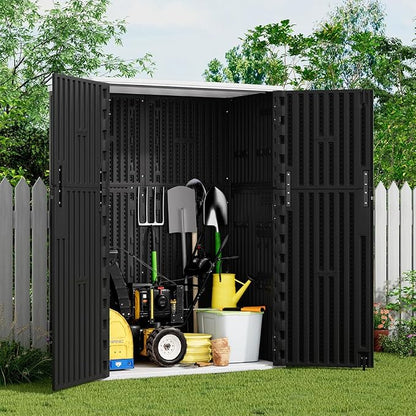 KINYING Outdoor Storage Shed, 57 Cu.ft Vertical Outdoor Storage Cabinet - Image 2