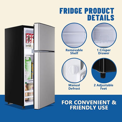 Tiny Personal Capacity Silver Refrigerator - Image 8