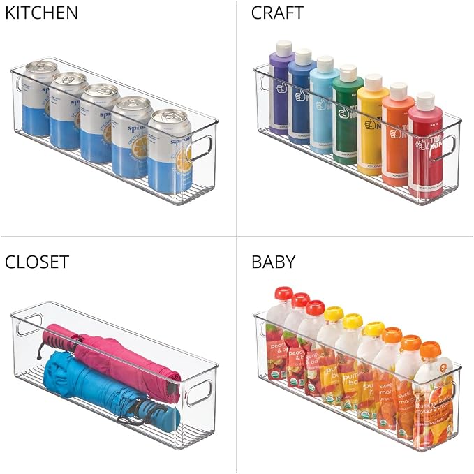 mDesign Plastic Bathroom Storage Container Bins w/ Handles - Image 6