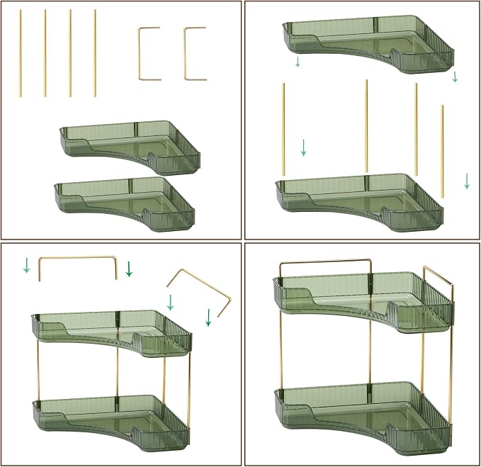 2-Tier Corner Bathroom Counter Organizer – Storage Shelf - Image 7
