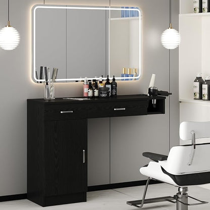 4ever2buy Salon Stations for Hair Stylist, Wall Mount Barber Station by 4ever2buy