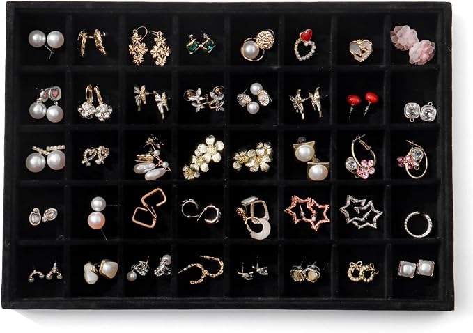 Large Jewelry Organizer for Drawer Insert Velvet Stackable Jewelry Trays for by Unknown