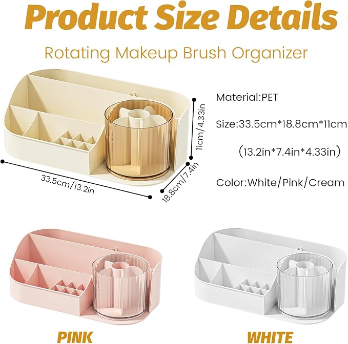 DASITON Large Capacity Makeup Organizer - Image 3