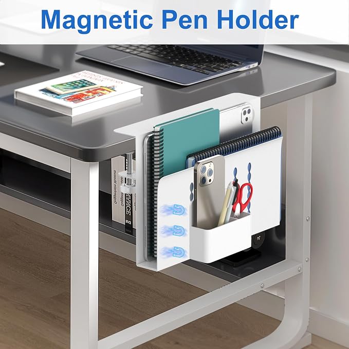 HAMOPY Desk Side Storage, Single-Layer Steel Hanging Desk Organizer - Image 7