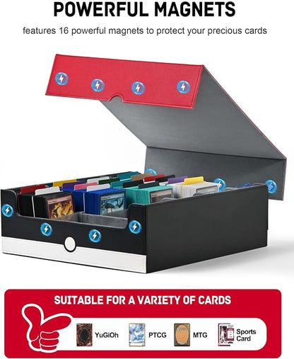 ZLCA Card Storage Box Holds 3200+, Deck Storage Case - Image 4