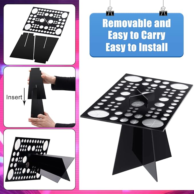 72 Holes Acrylic Makeup Brush Stand - Image 3