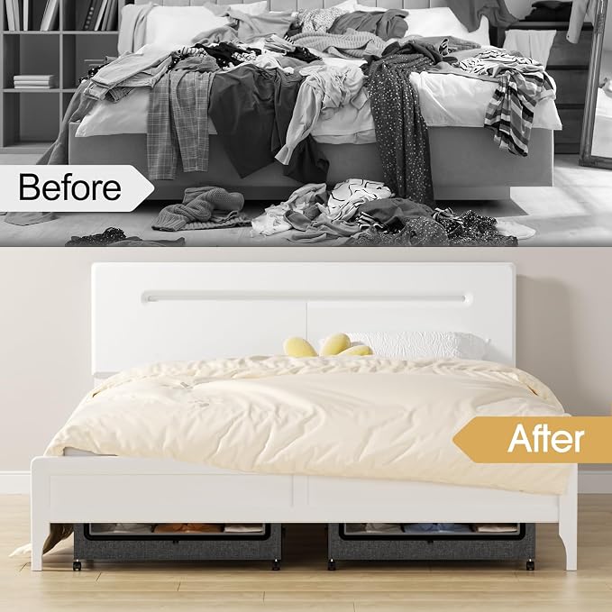 Yecaye Under Bed Storage with Wheels, 2 Pack Under the Bed Storage Containers - Image 8
