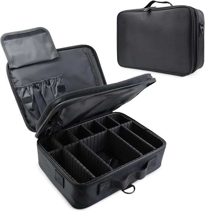 Travel Makeup Bag Makeup Cosmetic Train Case Organizer Portable Storage Bag by SLUMAZI