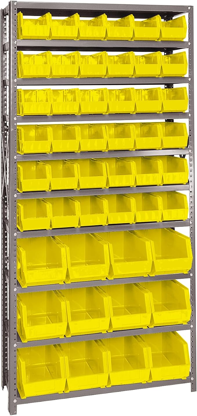 Quantum Storage Systems QSBU-230240YL Giant Open Hopper Steel Shelving System by QuantumStorageSystems
