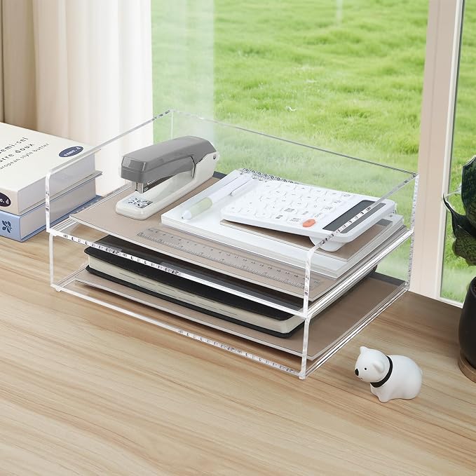 4 Pack Acrylic Paper Tray Organizer - Image 4