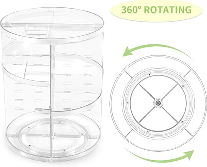 COYAHO 360 Rotating Makeup Organizer, Spinning Countertop, Cosmetic Holder Shelf - Image 5