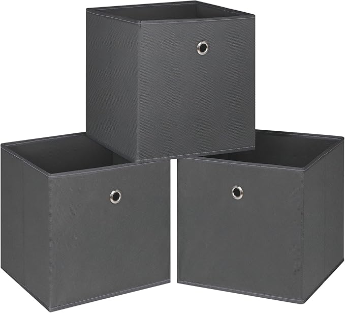 Foldable Storage Cubes Bins, 11 Inch Cloth Storage Cube Fabric Storage Box by NieEnjoy