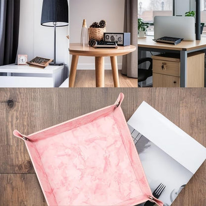 siduater Valet Tray Desktop Storage Organizer – Vegan Leather Catchall Bedside - Image 8