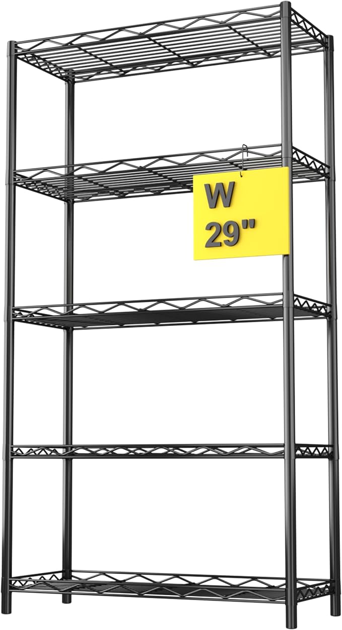HOMEFORT 5-Tier Wire Shelving Unit, Extra Wide Metal Storage Rack, Free - Image 5