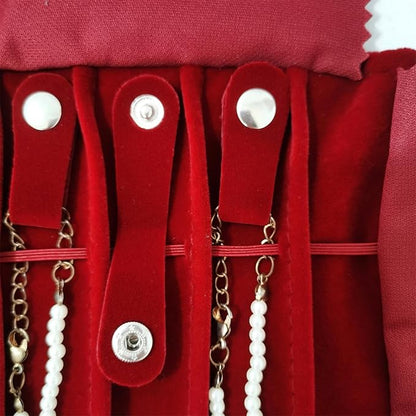 Portable Jewelry Roll Untangled Secure Necklace Travel Storage Bag Displays - Image 5