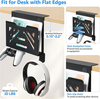 MAXECHO Desk Side Storage, Under Desk Laptop Mount, Table Side Hanging File - Image 2