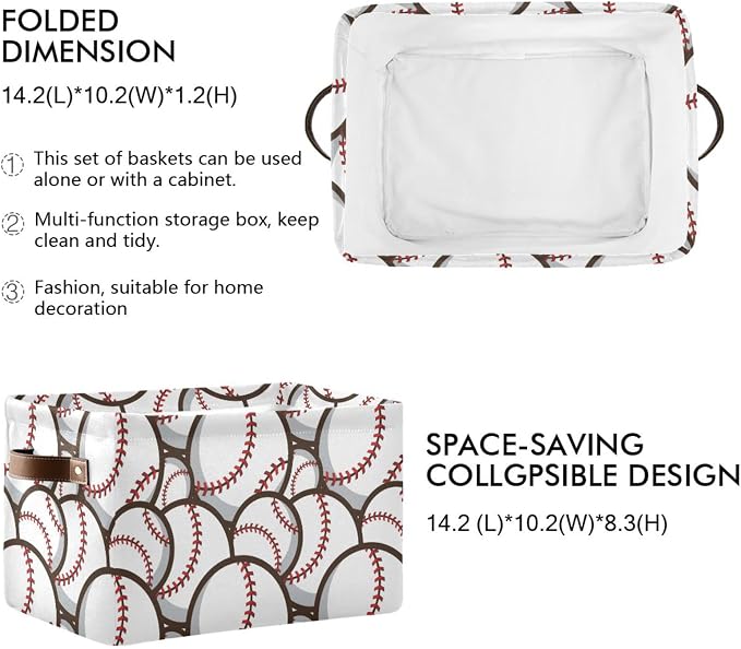 ZAZYXTJ Baseball Storage Basket - Image 2