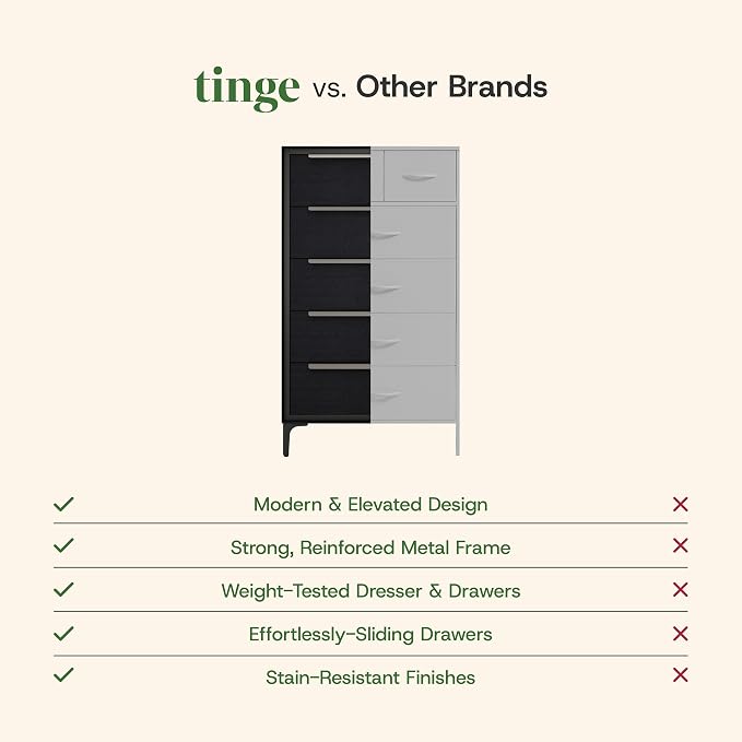 tinge Naima Premium Fabric Dresser - Image 9