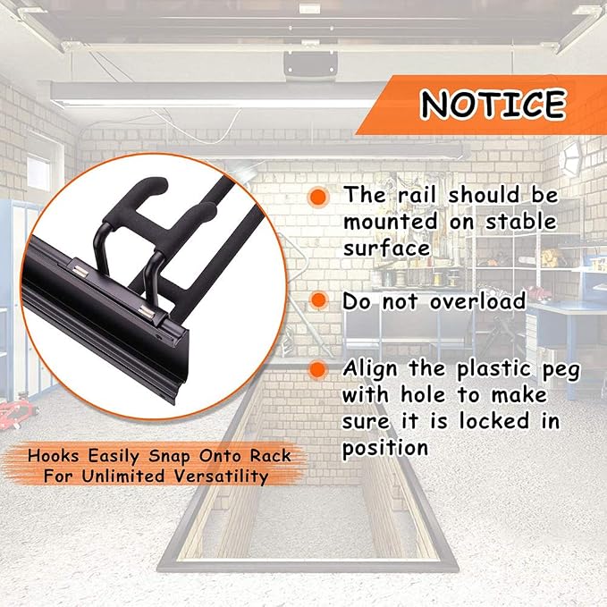 Ultrawall 24-Inch Wall Mounted Ski Rack, Holds Up to 300lbs, Powder-Coated Steel - Image 6