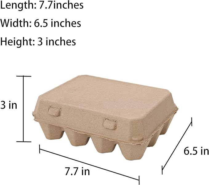 15 Pack Egg Cartons Bulk, 3x4 Style Reusable Empty Natural Paper Pulp Egg - Image 2