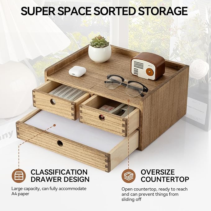KIRIGEN Desk Organizer with Drawers - Image 4