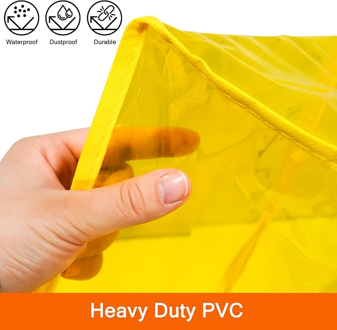 Vieshful 40L Yellow Clear Clothes Storage Bag Colorful Clothes Organizer - Image 3