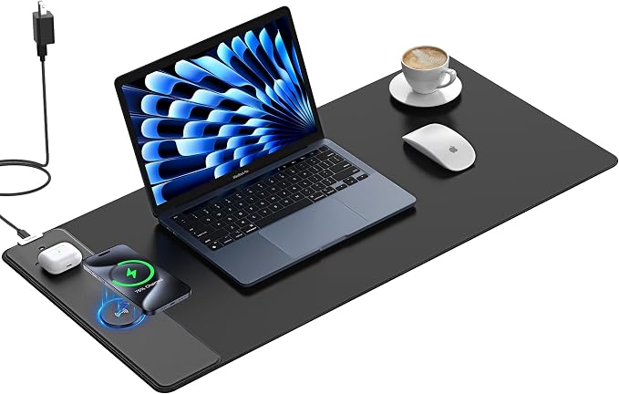 TopMade Wireless Charging Mouse Pad, Gaming Mousepad Home Office Large Desk Pad by TopmadeProduct-Ordernow