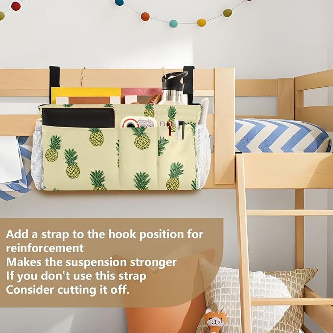 Light Yellow Pineapple01 Bedside Caddy - Image 6
