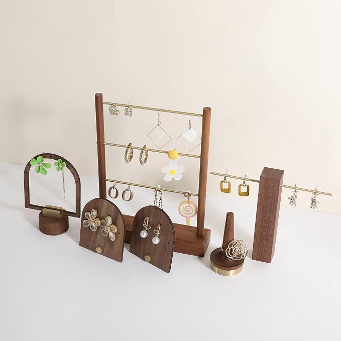 GemeShou Walnut earrings display stand - Image 7